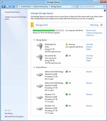 Miejsca do przechowywania w systemie Windows 8: po prostu użyj miejsca na dysku